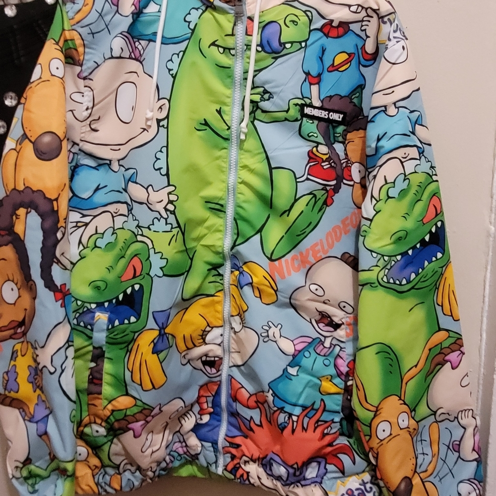 Nickelodeon men's Members only Rugrats full zip jacket size Medium New Reptar